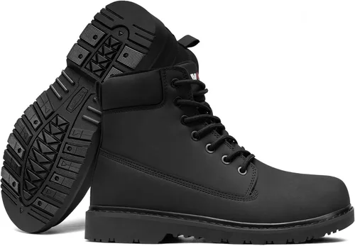 Miniatura 3 de LARNMERN Botas de trabajo con punta suave para hombre, impermeables, antideslizantes, para senderismo, tácticas, para motocicleta, botas Chukka de 6