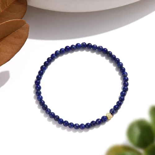Miniatura 3 de Pulsera de lapislázuli hecha a mano, pulseras de piedras preciosas de cristal de chakra de la amistad, pulsera de protección con cuentas