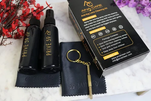 Miniatura 2 de PRIVÉ 59 - Kit de limpieza y reparación de lentes en espray antiniebla, limpiador de lentes antivaho con mini kit de herramientas para mantenimiento