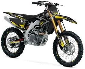 Miniatura 5 de 2010-2018 RMZ 250 Surge Black Senge Kit de base gráfica compatible con Suzuki
