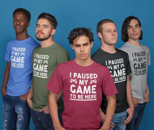Miniatura 3 de I Paused My Game to Be Here, Funny T Shirt for Men, Video Gamer Joke Humor Gifts for Teenage Boys T-Shirt