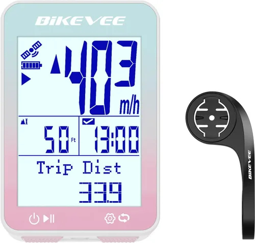 Miniatura 13 de GPS Ordenador de Bicicleta Inalámbrico con Inicio/Parada Automática y Retroiluminación Automática, Bicicleta Odómetro IPX7 Resistente al Agua MPH