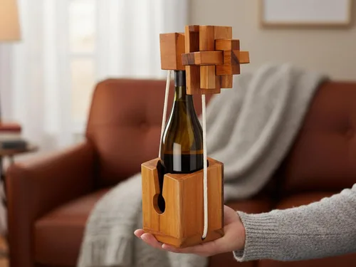 Miniatura 3 de BSIRI Piensa para el rompecabezas de botellas desafiante juego para el cerebro y soporte funcional Ideal para amantes de botellas y divertidos