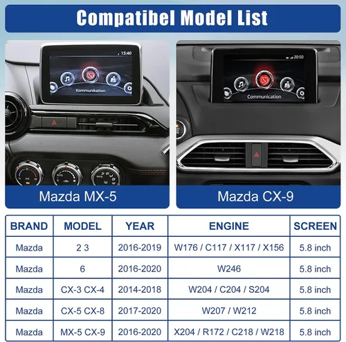 Miniatura 5 de Kit de reajuste de Apple CarPlay y Android Auto para Mazda, TK78-66-9U0C Hub OEM Compatible con el sistema MZD Connect, adaptador Apple CarPlay