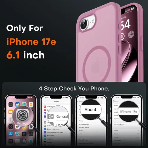 Miniatura 799 de TOCOL Funda para iPhone 11, compatible con Magsafe, protección completa de cámara, imanes integrados, protección contra caídas, funda translúcida