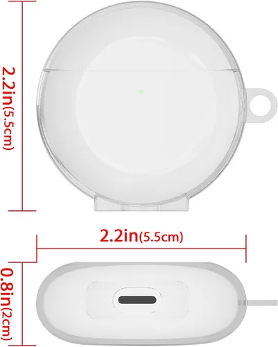 Miniatura 3 de Geekria Funda de TPU compatible con auriculares inalámbricos Huawei FreeBuds 4, funda protectora para auriculares con gancho para llavero, LED