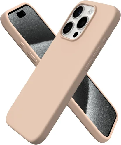 Miniatura 30 de ORNARTO Funda compatible con iPhone 15 Pro de 6.1 pulgadas, silicona líquida de 3 capas cubierta completa de goma de gel suave, funda protectora