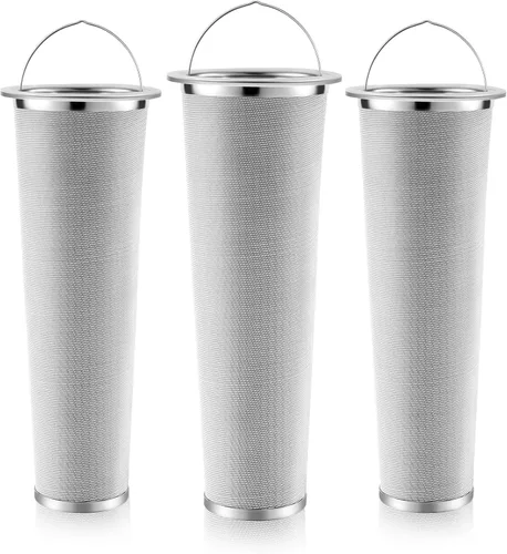 3 filtros de café frío con asa, filtro de tarro de acero inoxidable de 2 cuartos de galón para boca ancha, frasco de masón, infusor de té, filtro de