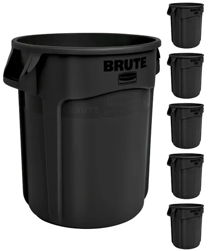 Miniatura 8 de Rubbermaid Commercial Products BRUTE - Contenedor de basura/residuos redondo de trabajo pesado, 10 galones, rojo, contenedor de desechos