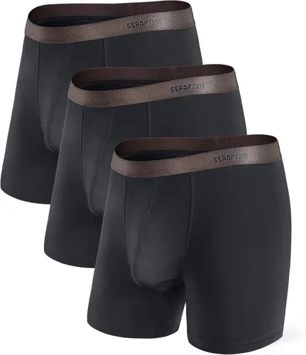 Separatec Ropa interior para hombre con bolsa de rayón que absorbe la humedad, hecha de ropa interior de bambú, calzoncillos tipo bóxer