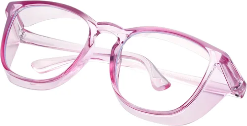 Miniatura 29 de Gafas de seguridad para enfermeras, gafas protectoras – Antivaho marco cuadrado elegante gafas transparentes para mujeres y hombres C16-negro Gery