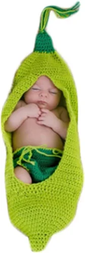 Navidad recién nacido bebé sesión de fotos accesorios trajes ganchillo ropa estilo guisante verde bolsa pantalones cortos fotografía sesión