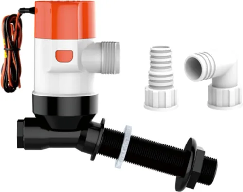 Miniatura 10 de SEAFLO Bomba Livewell Serie 13C 800 GPH – Camiseta extendida, 12 V, salida de 1 pulgada, cabeza de 9 pies, 3.5 A, antiesclusa de aire, motor