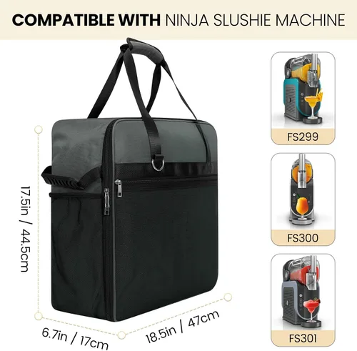 Miniatura 2 de Bolsa portátil de transporte para máquina Ninja Slushi FS300/FS301 - Estuche de viaje a prueba de polvo para máquina de bebidas congeladas - Funda