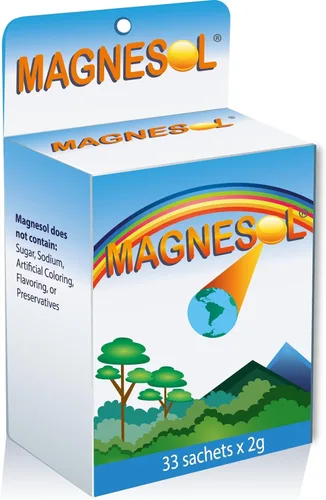 Suplemento de magnesio - Cloruro de magnesio con óxido de zinc - Forma de polvo - 260 mg / 33 bolsitas 1 paquete