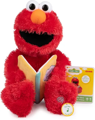 Miniatura 11 de GUND Sesame Street - Peluche animado oficial de Peek-a-Boo Elmo de Muppet de Plaza Sésamo, juguete sensorial de felpa prémium para edades de 18 Azul