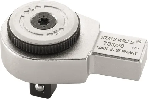 Miniatura 5 de Stahlwille 58250040 Herramienta de inserción de trinquete reversible, accionamiento cuadrado de 3/4 pulgadas, 60 dientes finos, acero de aleación