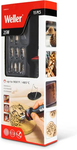 Miniatura 6 de Weller Kit de quema de madera genuino de 15 piezas 25 W/120 V WLIWBK2512A