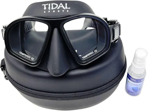 Miniatura 2 de Máscara Tidal Freedive - Aluma Pro con tecnología avanzada antivaho. Máscara de volumen ultra bajo para apnea, esnórquel y buceo. Lente de vidrio
