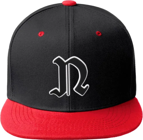 Miniatura 812 de Daxton Gorra clásica con visera de billete plano con letras del alfabeto inglés antiguo de la A a la Z