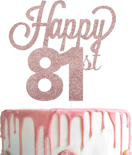 Miniatura 85 de LINGTEER - Decoración para pastel con texto "Happy Birthday 100", color negro