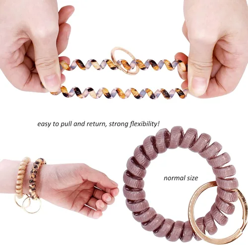 Miniatura 4 de BIHRTC Llavero Brazalete Elástico Pulsera de Muñeca