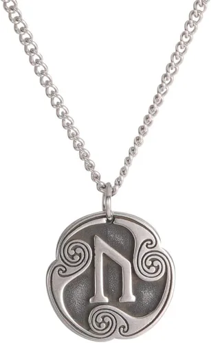 TEAMER Collar con colgante de amuleto de acero inoxidable de 24 runas de los vikingos nórdicos, joyería con símbolo de la suerte y la bendición para