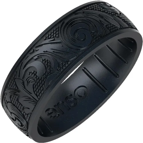 Miniatura 25 de Enso Rings Signature Etched Collection - Anillos clásicos de silicona grabados - Diseño cómodo y flexible - Fabricado en Estados Unidos