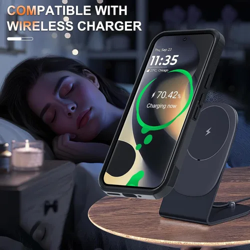 Miniatura 8 de Funda para Google Pixel 9 Pro XL, de cuerpo completo, resistente, a prueba de golpes, con correa de cordón, protector de pantalla de vidrio templado