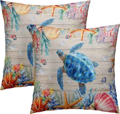 Miniatura 35 de Giwawa Juego de 2 fundas de almohada de calabaza otoñal de 16 x 16 pulgadas, fundas de cojín de algodón de madera de girasol para sofá, patio