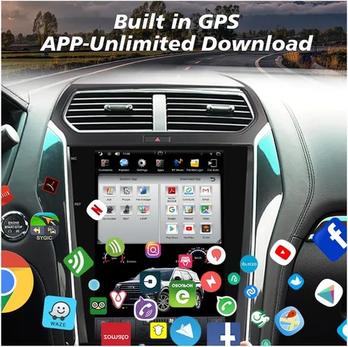 Miniatura 3 de CUSP Estéreo de coche de 12.1 pulgadas para Ford Explorer 2011-2019, radio Android con navegación GPS, pantalla táctil IPS vertical, Bluetooth