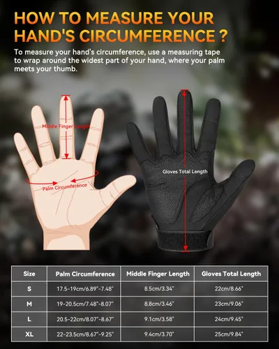 Miniatura 6 de KUMGIM Guantes tácticos para hombres y mujeres, guantes de motocicleta negros para pantalla táctil con carcasa dura para Airsoft, paintball