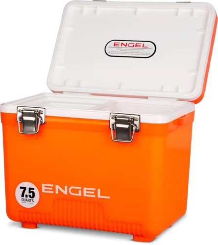 Miniatura 20 de Engel UC7 7.5qt a prueba de fugas, hermético, enfriador de caja de secado y pequeña lonchera rígida para hombres y mujeres Mango helado