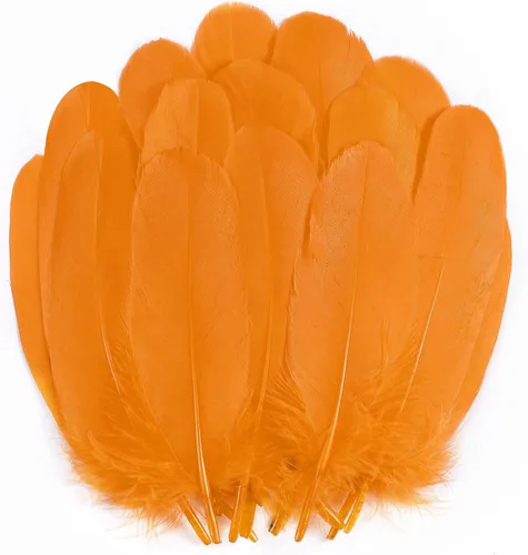 Miniatura 8 de Holmgren Plumas de Artesanía de Mardi Gras a Granel – 200 piezas Plumas de Ganso Grandes de 5-6 pulgadas para Decoración de Mardi Gras Carnaval