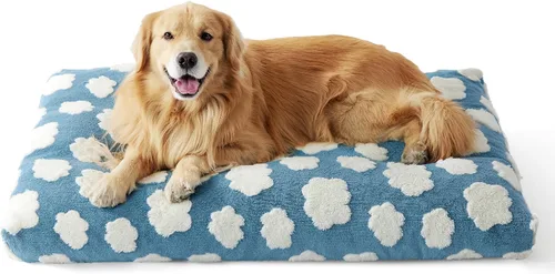 Miniatura 11 de LE SURE - Cama pequeña para perro con espuma triturada gruesa, cama para interiores con funda afelpada extraíble y base antideslizante, verde