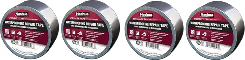 Nashua 361-11 - Cinta de aluminio para reparación de impermeabilización, 11 mil de grosor, 32.8 ft de largo, 1.890 in de ancho, aluminio (4)