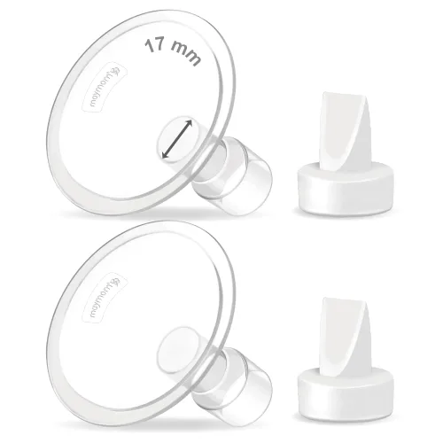 Maymom Brida de protección de pecho compatible de 0.669 in para extractor de leche y válvula Lansinoh. Piezas de bomba Lansinoh no originales.