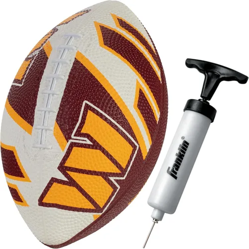 Miniatura 12 de Franklin Sports NFL Team Footballs - Rubber Youth Mini Balls for All Teams - Kids 8.5" Football + Air Pump Sets - Official NFL Licensed