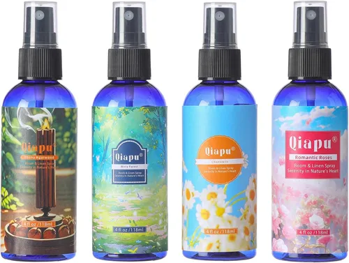 Spray Natural de Lino para Dormitorio, Ambientador Perfumado con Extractos de Plantas, Frescura Duradera para Sábanas, Almohadas y Cortinas - Ébano