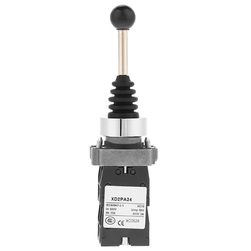 Miniatura 6 de Interruptor de control de palanca de mando de retorno de resorte 4 posiciones 10A 600V para panel de control industrial (metal plástico negro)