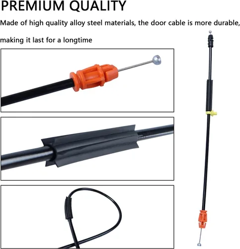 Miniatura 2 de Cable de pestillo de puerta de 16.5 pulgadas compatible con Chevy Silverado Tahoe Yukon Sierra Escalade 2007-2014, puertas delanteras laterales