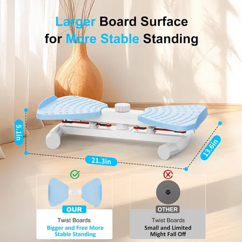 Miniatura 2 de Waist Twister Machine with Resistance Band, Silent Exercise Twist Board for Core & Belly Fat Workout, Non-Slip Home Fitness Disc for Men & Women