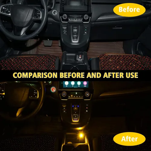 Miniatura 4 de Ouzorp 2 piezas mini USB LED luz, iluminación interior LED de coche DC 5V inteligente USB LED atmósfera luz portátil teclado luz hogar oficina