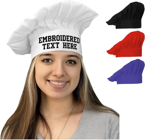 Sombrero de chef personalizado - Nombre personalizado - Color - Fuente - Hilo