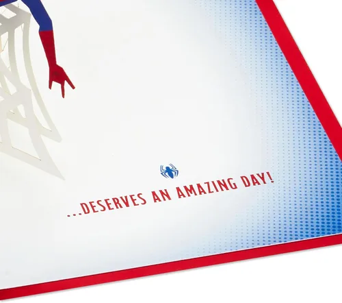 Miniatura 4 de Hallmark Tarjeta de cumpleaños desplegable de Spider-Man (Alguien Increíble Como Tú) Tarjeta 3D Signature Paper Wonder Azul