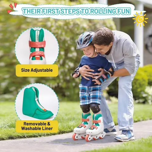 Miniatura 2 de SKT HP Patines en línea ajustables para niños de 3 a 8 años, patines ultraligeros para principiantes para niños y niñas, patines en línea pintables