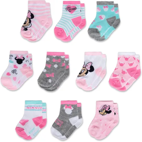 Miniatura 6 de ABG Accessories Paquete de 10 calcetines para bebés de 0 a 24 meses Minnie, Mickey Mouse, Baby Shark, Liga de la Justicia