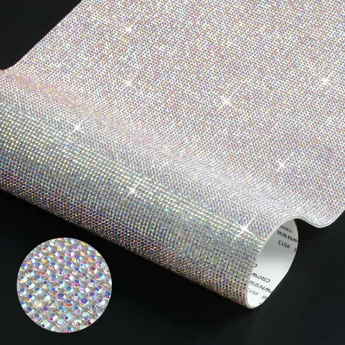 Miniatura 11 de BEADSLAND Lámina de diamantes de imitación autoadhesiva con purpurina para decoración de automóvil, 15.75 x 9.45 pulgadas (aguamarina)