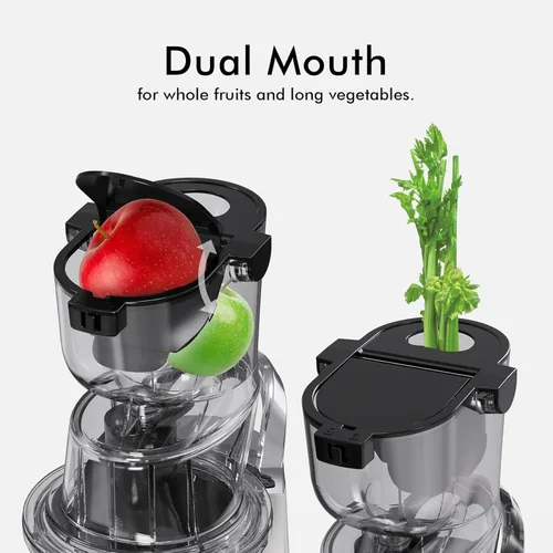 Miniatura 3 de SIFENE - Exprimidor de prensa en frío fácil de usar, exprimidor vertical de boca ancha de 3.268 in, extractor de jugo de frutas enteras y verduras