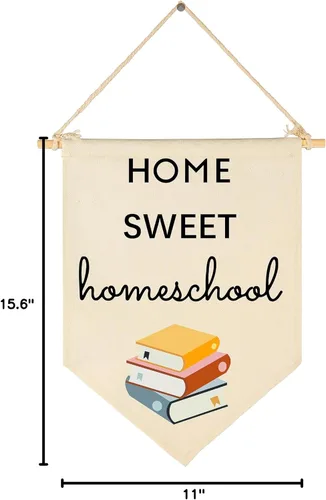 Miniatura 8 de Home Sweet Homeschool - Arte de pared inspirador para sala de lectura, decoración de bandera positiva para el hogar, estudio, sala de aprendizaje